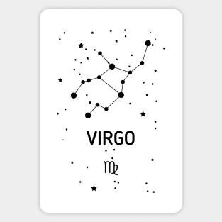 Virgo Zodiac Sign Constellation (Black Print) Sticker